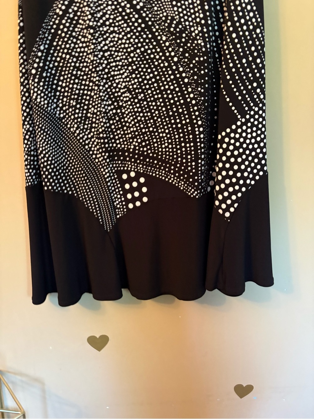 Bali Black Midi Dress with White Dot Pattern - Picture 6 of 7